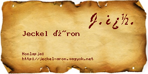 Jeckel Áron névjegykártya
