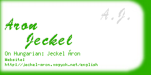 aron jeckel business card